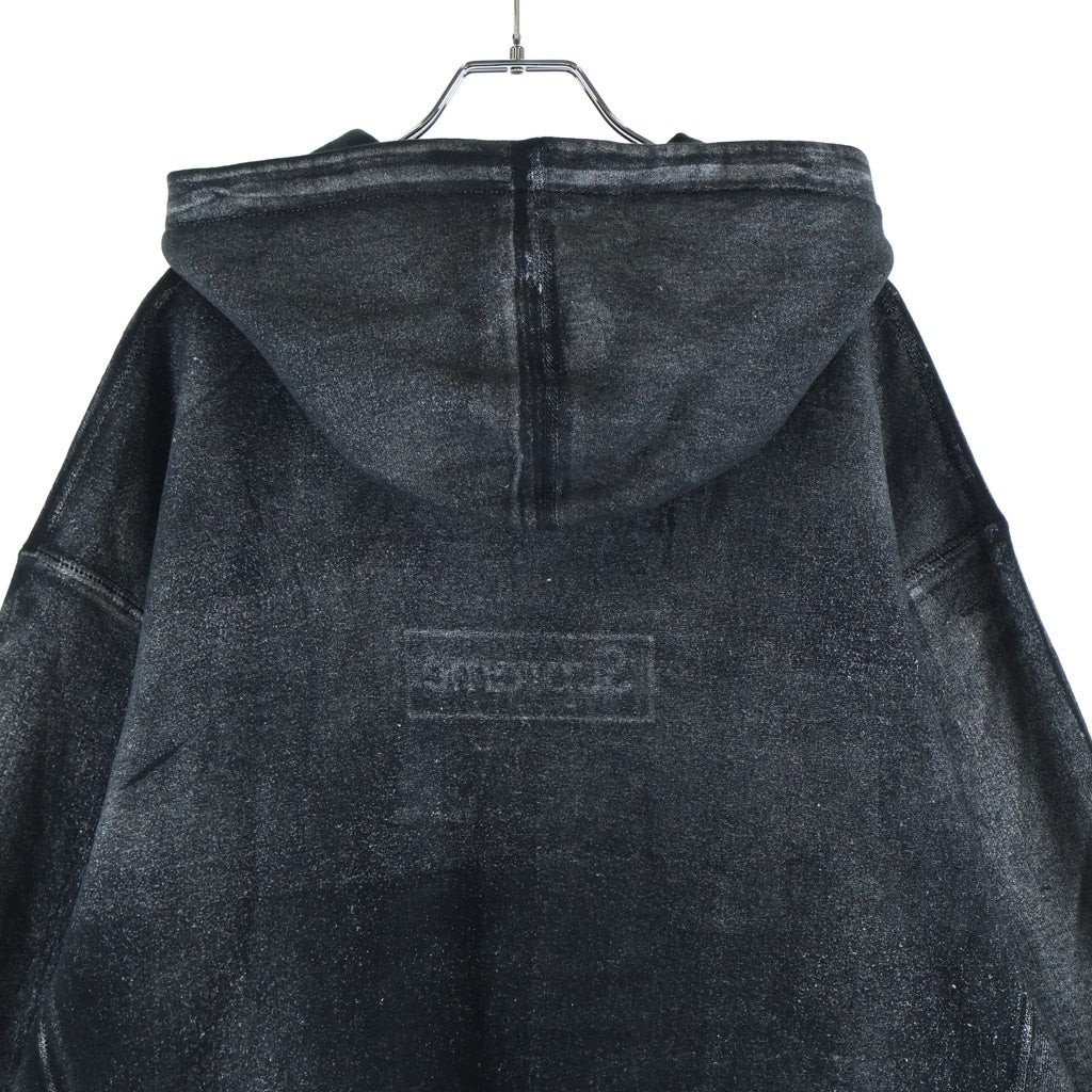 SUPREME(シュプリーム) 24SS x MM6 Maison Margiela Foil Box Logo Hooded Sweatshirt MM6メゾンマルジェラ フォイル ボックスロゴ フーデッド スウェットシャツ ブラック