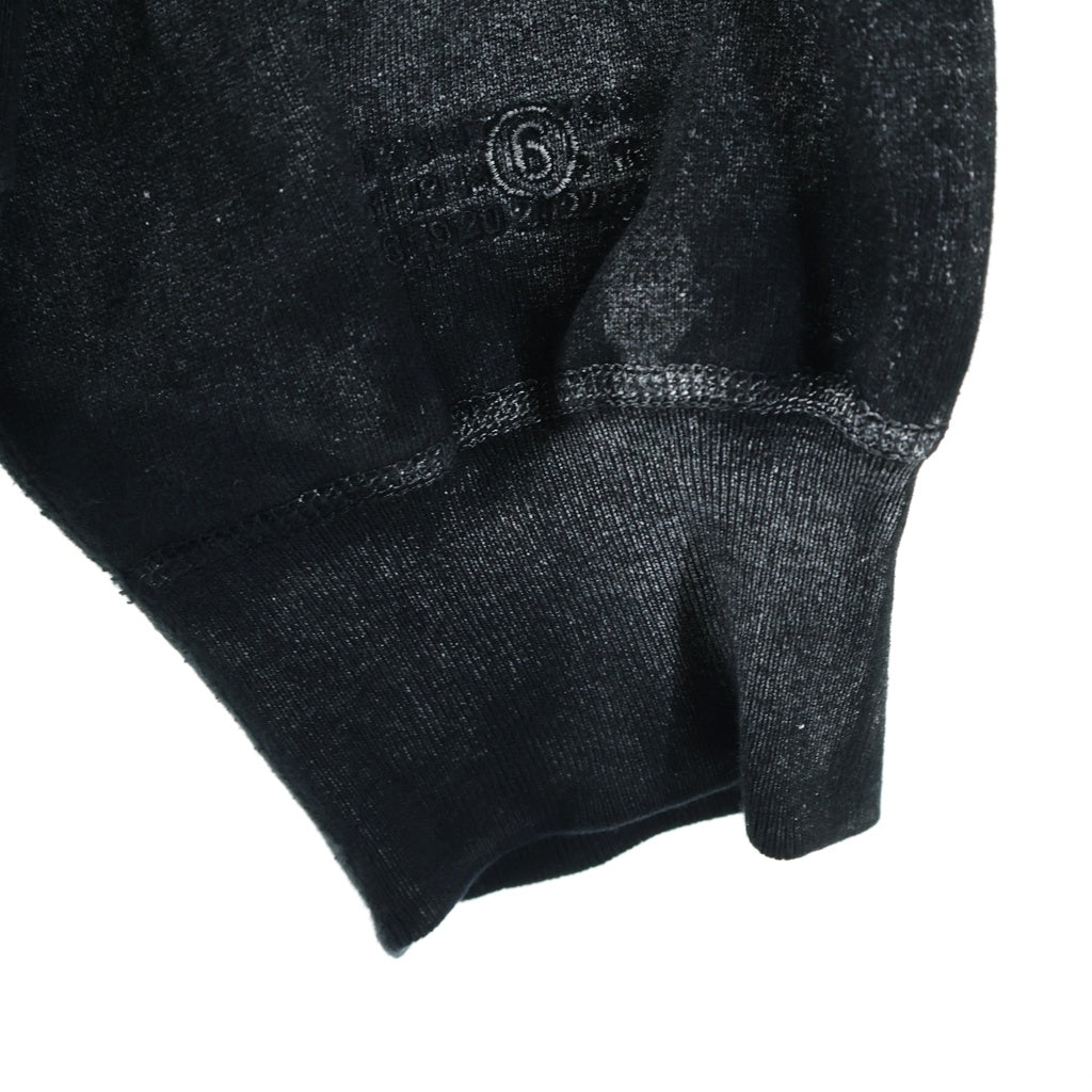 SUPREME(シュプリーム) 24SS x MM6 Maison Margiela Foil Box Logo Hooded Sweatshirt MM6メゾンマルジェラ フォイル ボックスロゴ フーデッド スウェットシャツ ブラック