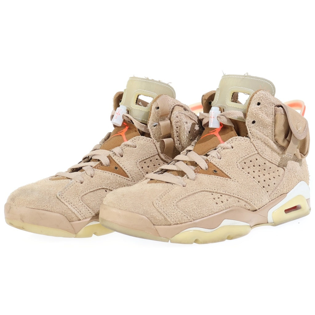 NIKE(ナイキ) TRAVIS SCOTT AIR JORDAN6 RETRO SP トラヴィススコット エアジョーダン6 ハイカットスニーカー US7.5/25.5cm ブラウン DH0690-200