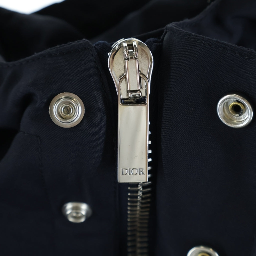 DIOR(ディオール) 20SS テクニカルコットン フーディナイロンロングジャケット ネイビー 013C311A4733