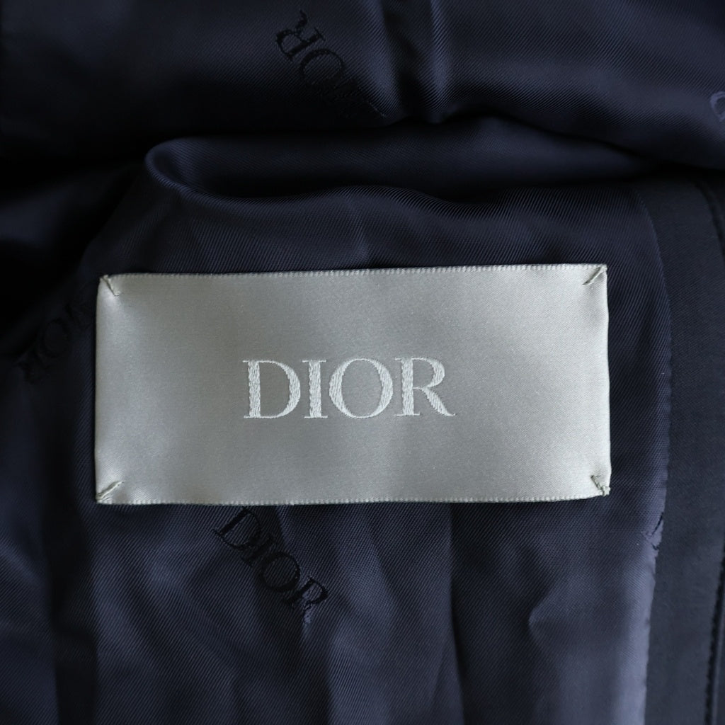 DIOR(ディオール) 20SS テクニカルコットン フーディナイロンロングジャケット ネイビー 013C311A4733