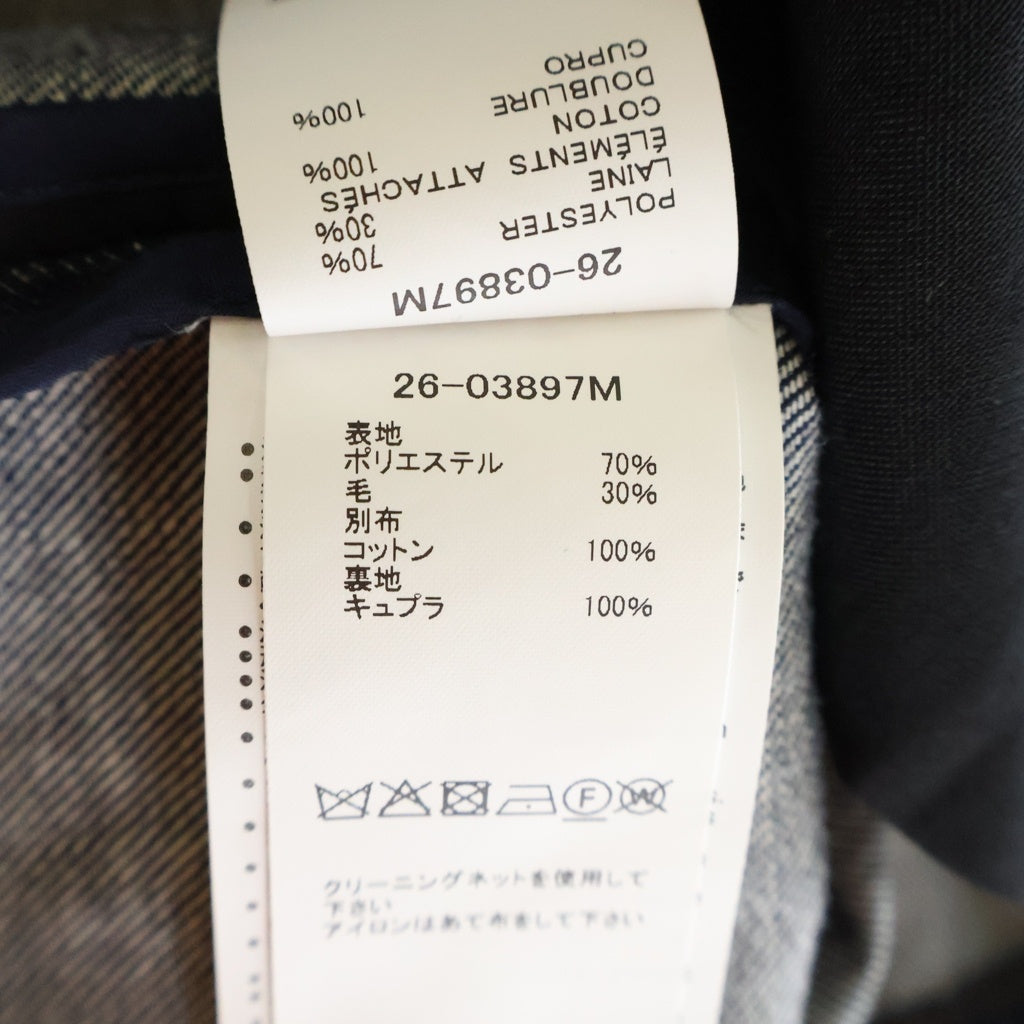 Sacai(サカイ) 26SS SUITING X DENIM JACKET デニムドッキングテーラードジャケット ブラック 26-03897M