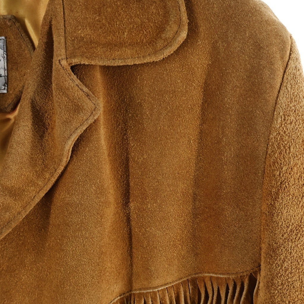 VINTAGE(ヴィンテージ) 70S LEATHER CITY レザーシティー フリンジウエスタンスウェードジャケット ブラウン