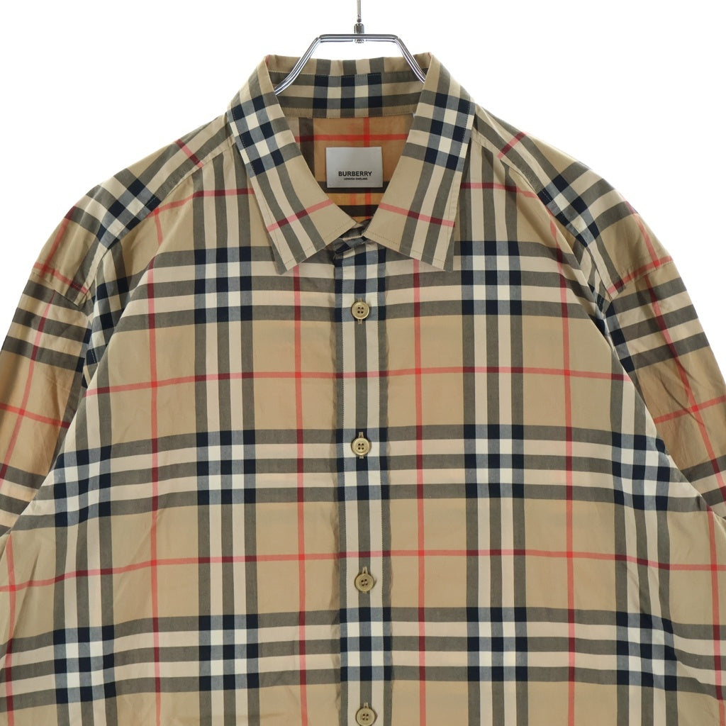 BURBERRY(バーバリー) NOVACHECK SHIRT ノヴァチェック 長袖シャツ ベージュ 8020863