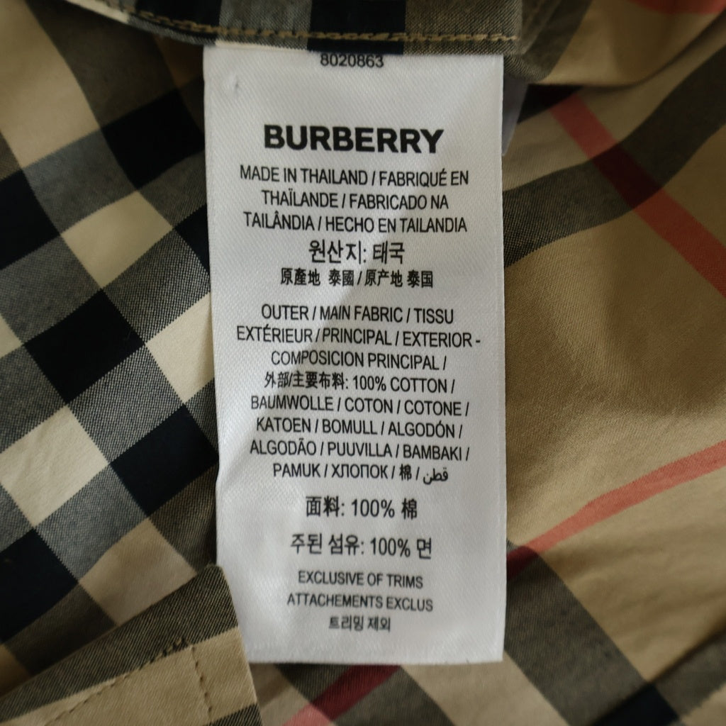 BURBERRY(バーバリー) NOVACHECK SHIRT ノヴァチェック 長袖シャツ ベージュ 8020863
