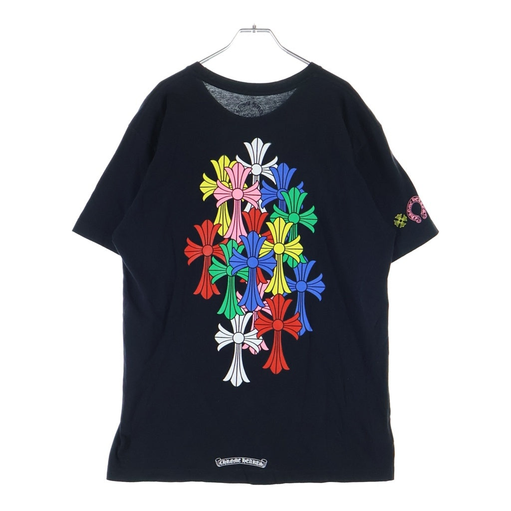 CHROME HEARTS(クロムハーツ) MLT COL CEM CRS TEE マルチカラーセメタリークロス クルーネック半袖Tシャツ カットソー ブラック