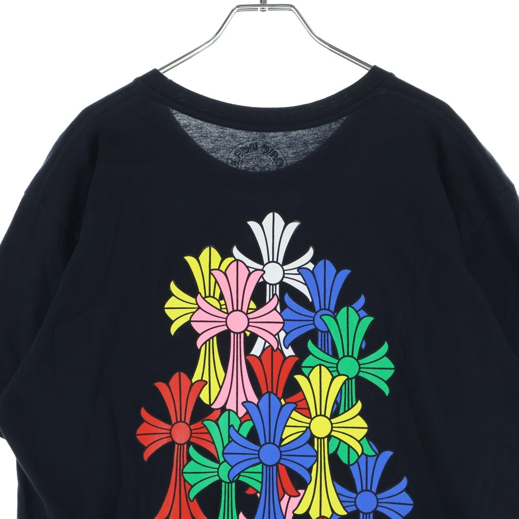 CHROME HEARTS(クロムハーツ) MLT COL CEM CRS TEE マルチカラーセメタリークロス クルーネック半袖Tシャツ カットソー ブラック