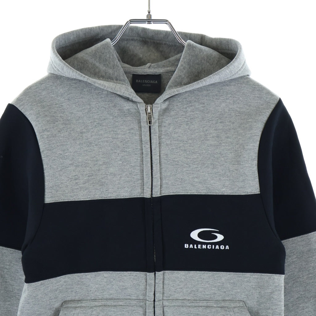BALENCIAGA(バレンシアガ) 25SS LOOP SPORTS ICON HOODIE ループ スポーツ アイコン ジップアップパーカー グレー 808832 TRVJ2