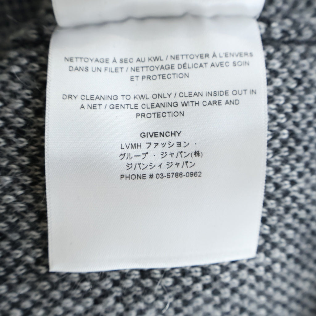 GIVENCHY(ジバンシィ) 23SS 4G Checked Mohair Sweater 4Gモノグラムロゴ ギンガムチェック セーター ブラック/ホワイト BM90M04YD0