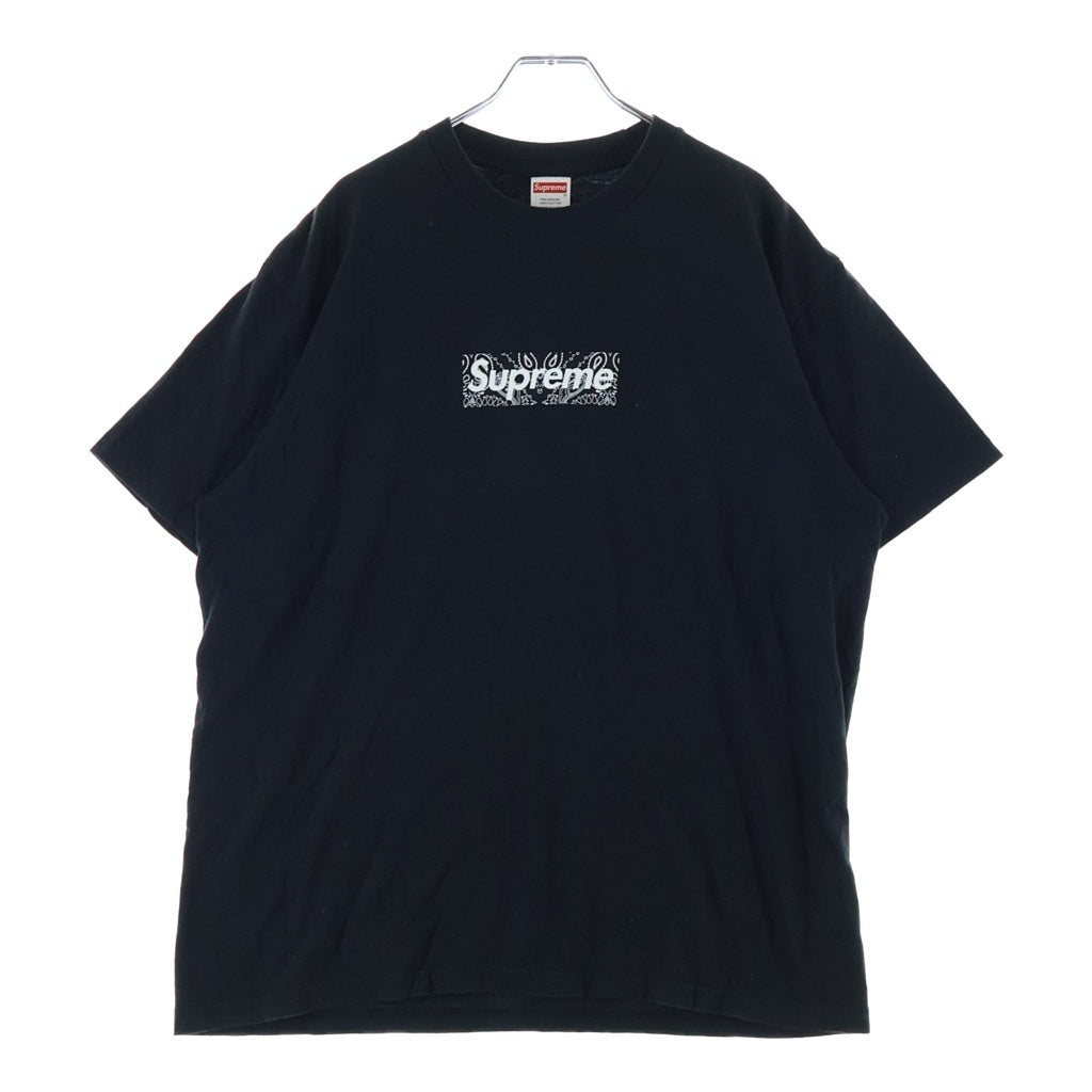 SUPREME(シュプリーム) 19AW Bandana Box Logo S/S Tee バンダナ ボックスロゴ 半袖Tシャツカットソー ブラック