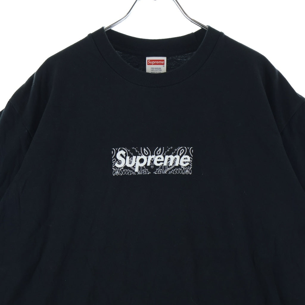 SUPREME(シュプリーム) 19AW Bandana Box Logo S/S Tee バンダナ ボックスロゴ 半袖Tシャツカットソー ブラック