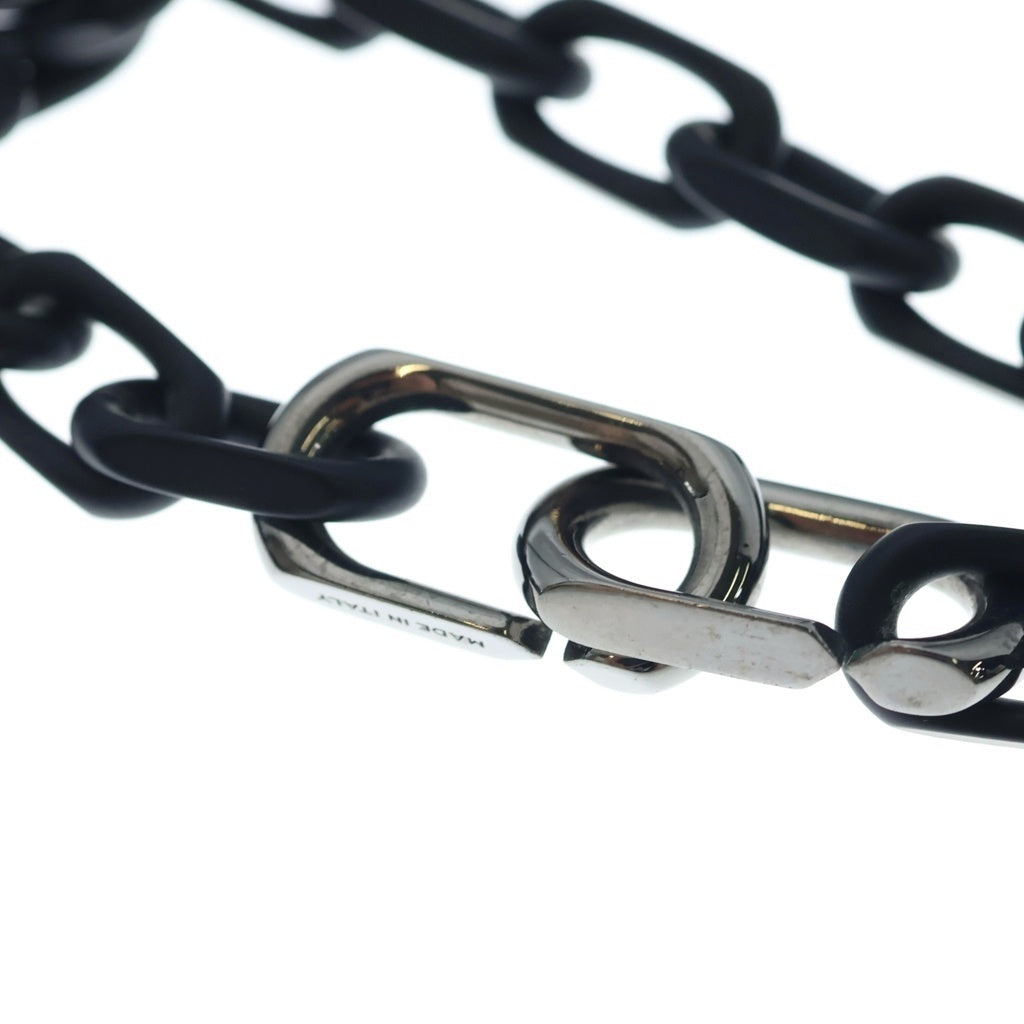 GIVENCHY(ジバンシィ) Lock Matte Enamelled Necklace ロック マット エナメルド ネックレス シルバー/ブラック