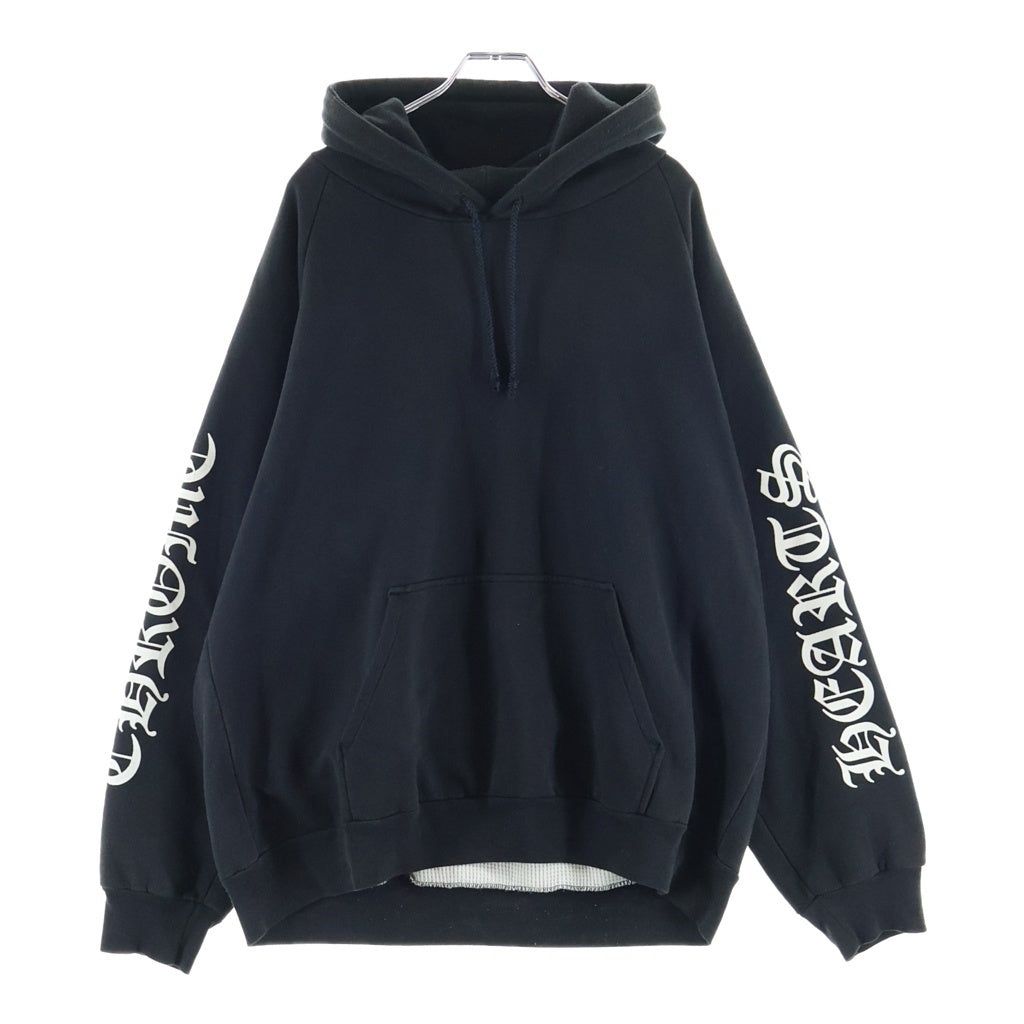 CHROME HEARTS(クロムハーツ) OLD THRML HD PLVR 裏地サーマル アームプリント バックスクロールラベル フーディー プルオーバーパーカー ブラック
