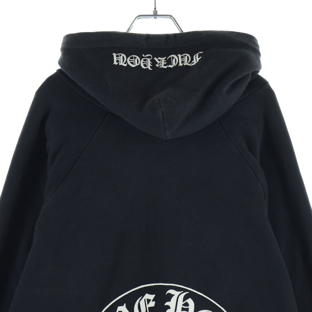 CHROME HEARTS(クロムハーツ) OLD THRML HD PLVR 裏地サーマル アームプリント バックスクロールラベル フーディー プルオーバーパーカー ブラック