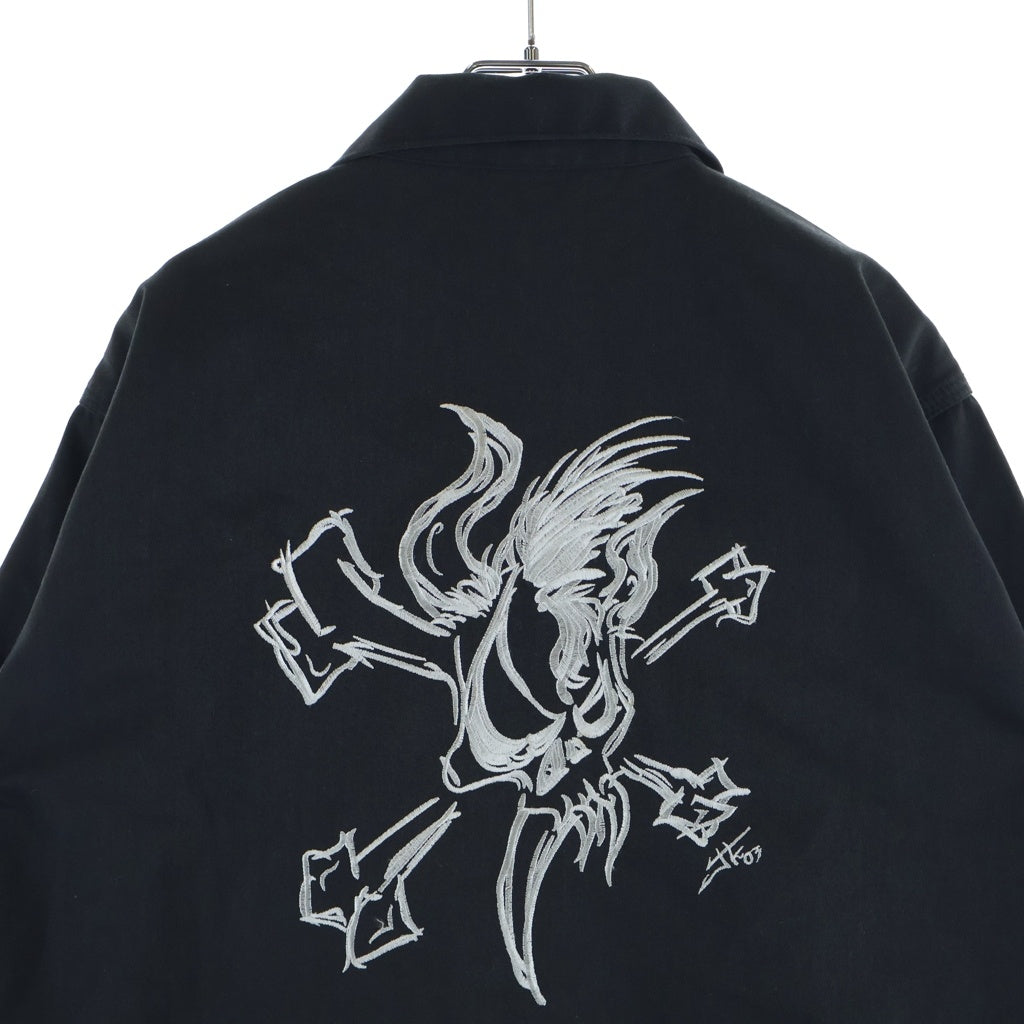 VINTAGE(ヴィンテージ) 90S-00S METALLICA GIANT メタリカ 両面刺繍ワークジャケット ジャイアント ブラック