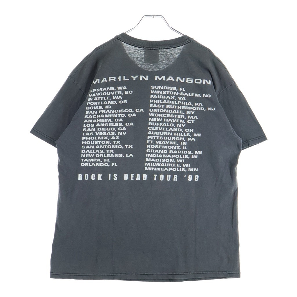 VINTAGE(ヴィンテージ) 90s MARILYN MANSON 1999 ROCK IS DEAD TOUR TEE マリリンマンソン ツアー 半袖Tシャツカットソー ブラック