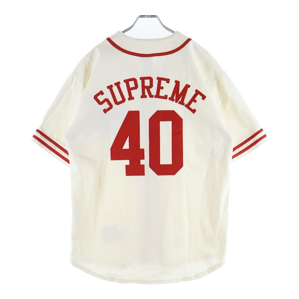 SUPREME(シュプリーム) 25SS ×40 Acres Twill Baseball Jarsey ベースボール半袖シャツ ベージュ