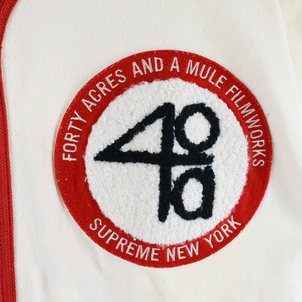 SUPREME(シュプリーム) 25SS ×40 Acres Twill Baseball Jarsey ベースボール半袖シャツ ベージュ