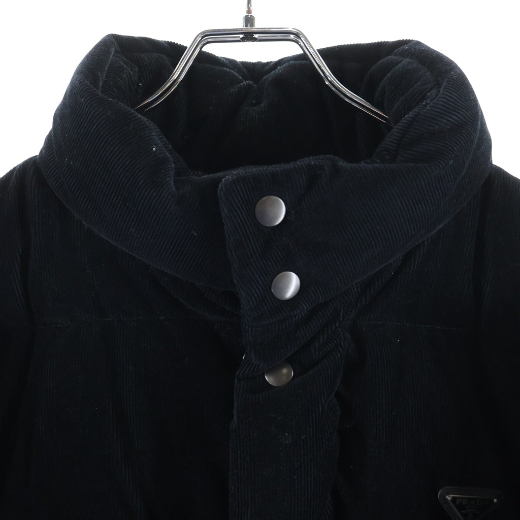 PRADA(プラダ) 25AW ミディアムウェイト コーデュロイ ダウンジャケット ブラック SGC946 S000