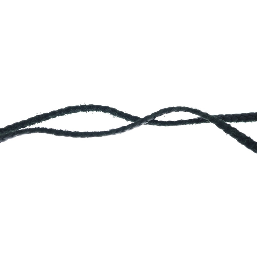 CHROME HEARTS(クロムハーツ) LEATHER BRAID SCROLL ネックレス レザーブレイドネックレス ブラック/シルバー BCA377