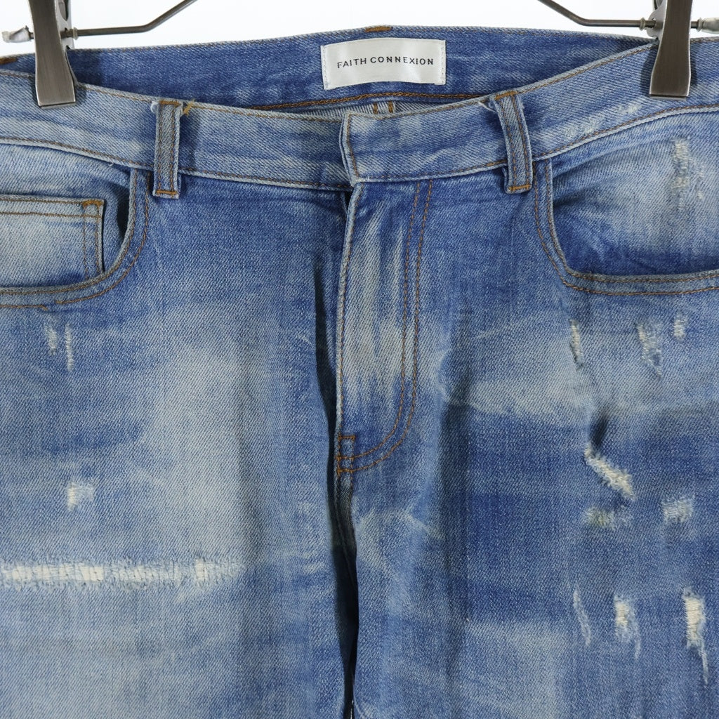 FAITH CONNEXION(フェイスコネクション) Destroyed Slim Jean デストロイ スリムジーンズ デニムパンツ M5514D00002