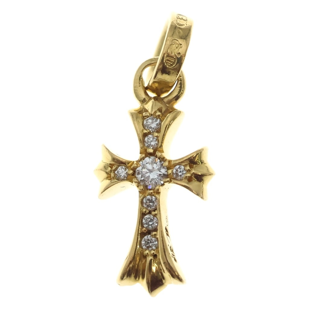 CHROME HEARTS(クロムハーツ) 22K CRS BBYFAT P/DIA ベイビーファットクロス PAVEダイヤ ペンダントトップ ゴールド BCA035