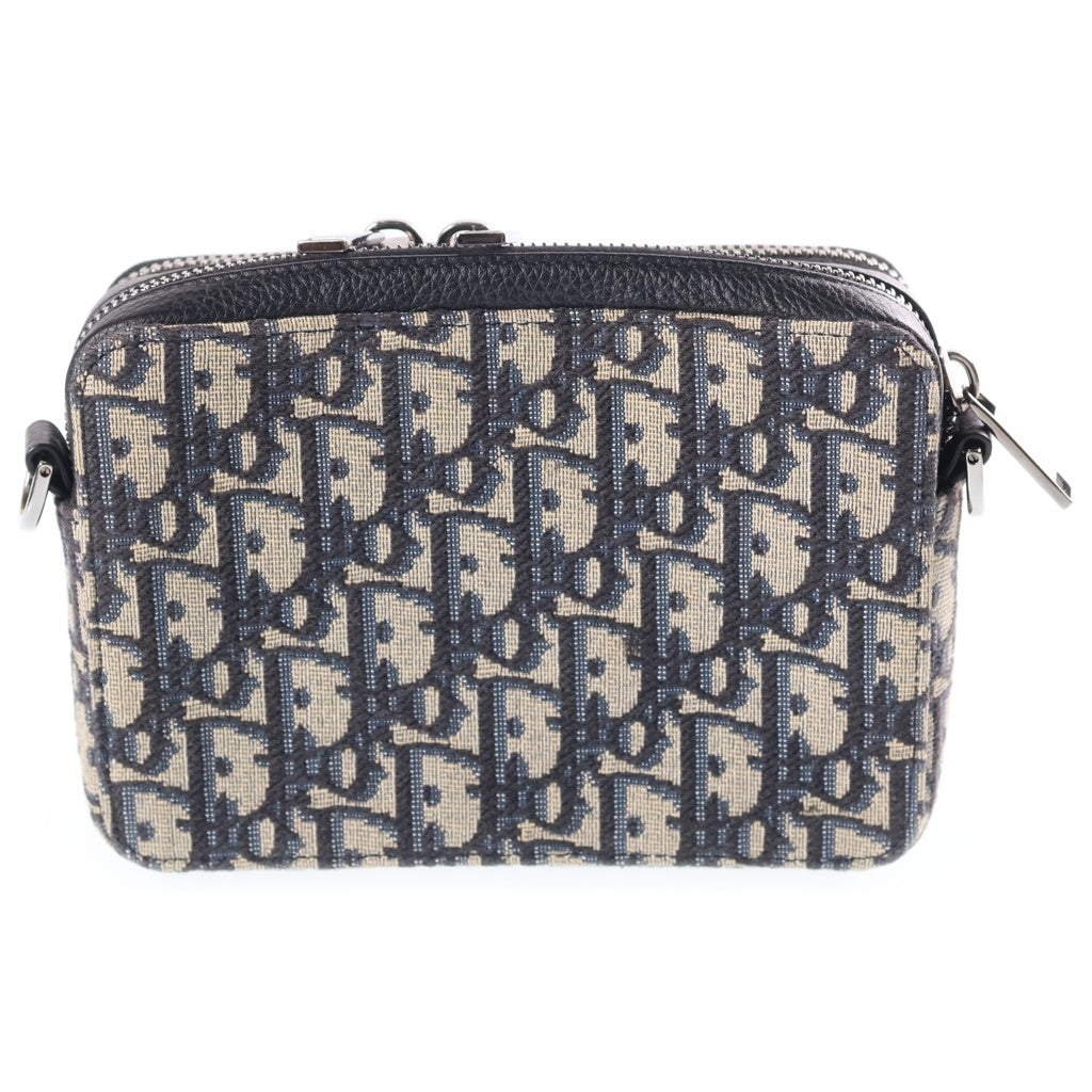 Christian Dior(クリスチャンディオール) オブリーク キャンバス ショルダーバッグ ネイビー 11-BO-1202 レディース