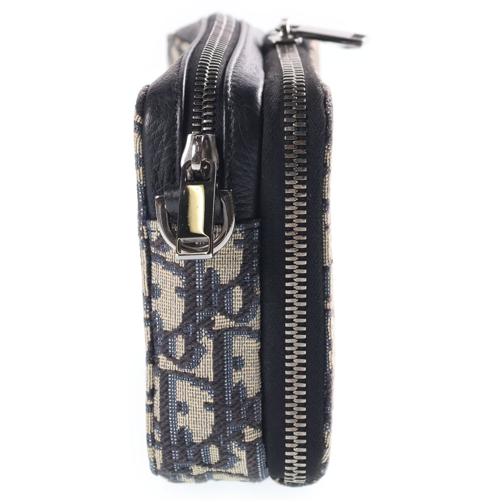 Christian Dior(クリスチャンディオール) オブリーク キャンバス ショルダーバッグ ネイビー 11-BO-1202 レディース