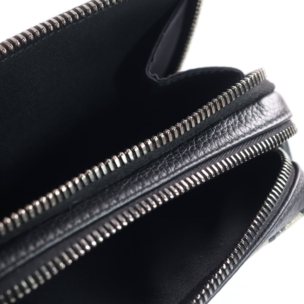 Christian Dior(クリスチャンディオール) オブリーク キャンバス ショルダーバッグ ネイビー 11-BO-1202 レディース