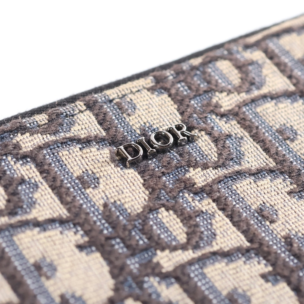 Christian Dior(クリスチャンディオール) オブリーク キャンバス ショルダーバッグ ネイビー 11-BO-1202 レディース