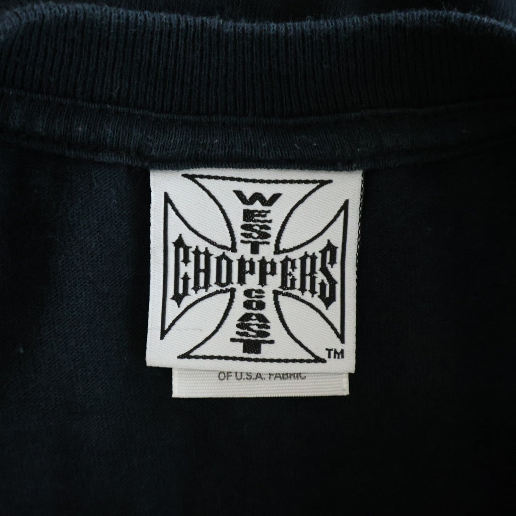VINTAGE(ヴィンテージ) 90-00s West Coast Choppers Tee ウエストコーストチョッパーズ アイアンクロス 半袖Tシャツ カットソー ブラック/ホワイト
