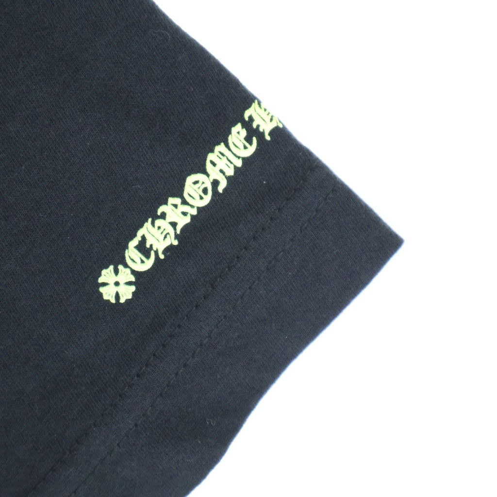 CHROME HEARTS(クロムハーツ) HORSESHOE S/S TEE BLACK/NEON YELLOW ホースシュー ショートスリーブ クルーネック 半袖Tシャツ ブラック/イエロー