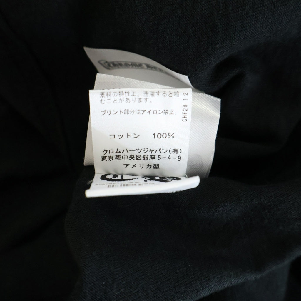 CHROME HEARTS(クロムハーツ) HORSESHOE S/S TEE BLACK/NEON YELLOW ホースシュー ショートスリーブ クルーネック 半袖Tシャツ ブラック/イエロー
