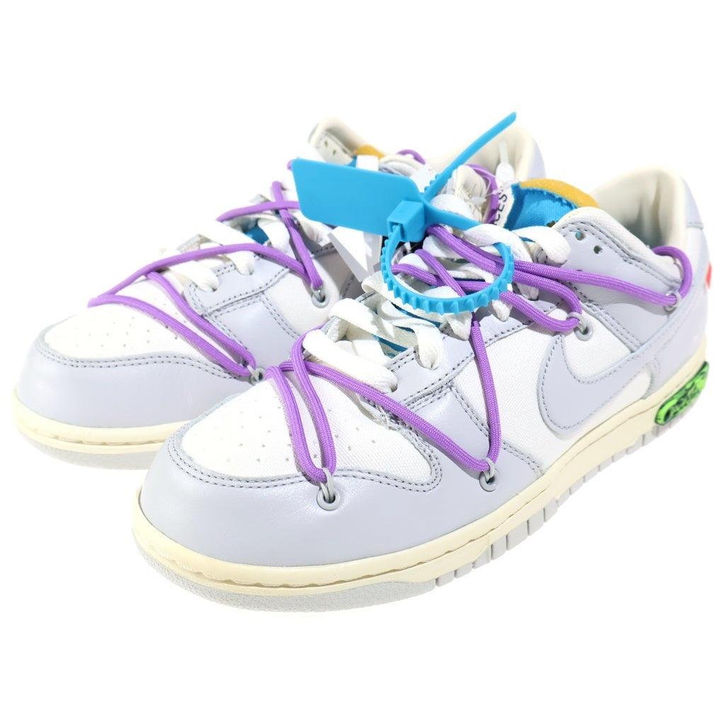 NIKE(ナイキ) ×OFF-WHITE DUNK LOW オフホワイト ダンク ローカットスニーカー グレー US8/26cm DM1602-125