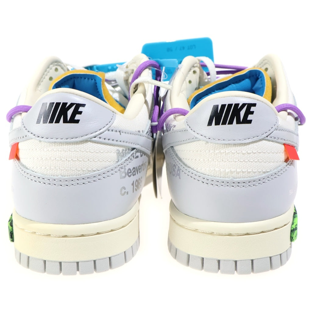NIKE(ナイキ) ×OFF-WHITE DUNK LOW オフホワイト ダンク ローカットスニーカー グレー US8/26cm DM1602-125