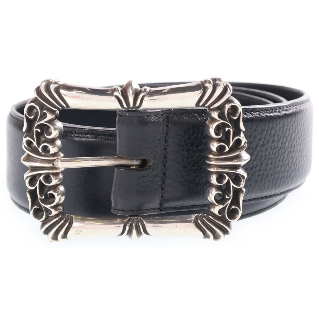 CHROME HEARTS(クロムハーツ) BLT FILIGREE OTJ フィリグリーOTJバックル レザーベルト シルバー BCA355