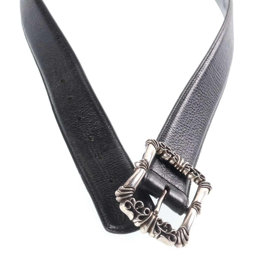 CHROME HEARTS(クロムハーツ) BLT FILIGREE OTJ フィリグリーOTJバックル レザーベルト シルバー BCA355