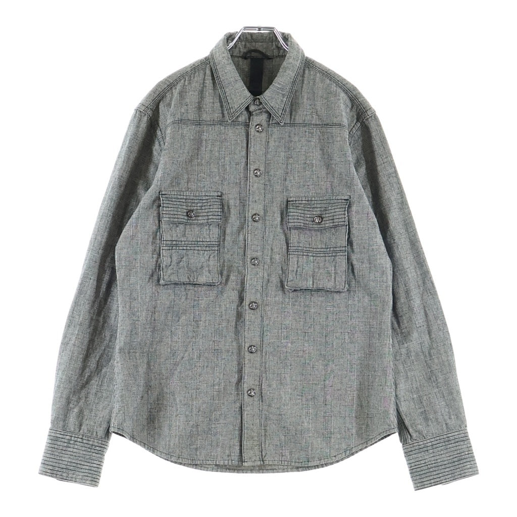 CHROME HEARTS(クロムハーツ) ARMY FBRC アーミーシャツ BSフレアボタンミリタリー長袖シャツ グレー