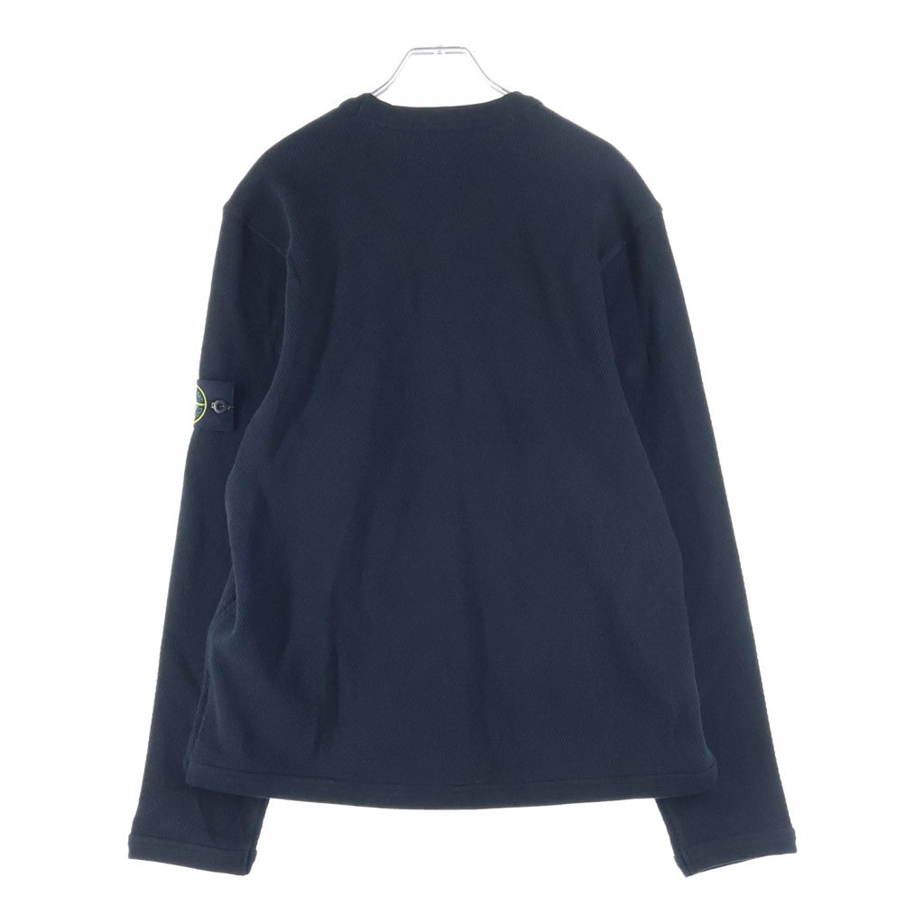 STONE ISLAND(ストーンアイランド) Waffle ワッフル ロゴパッチ サーマルカットソー ブラック L1S156100011