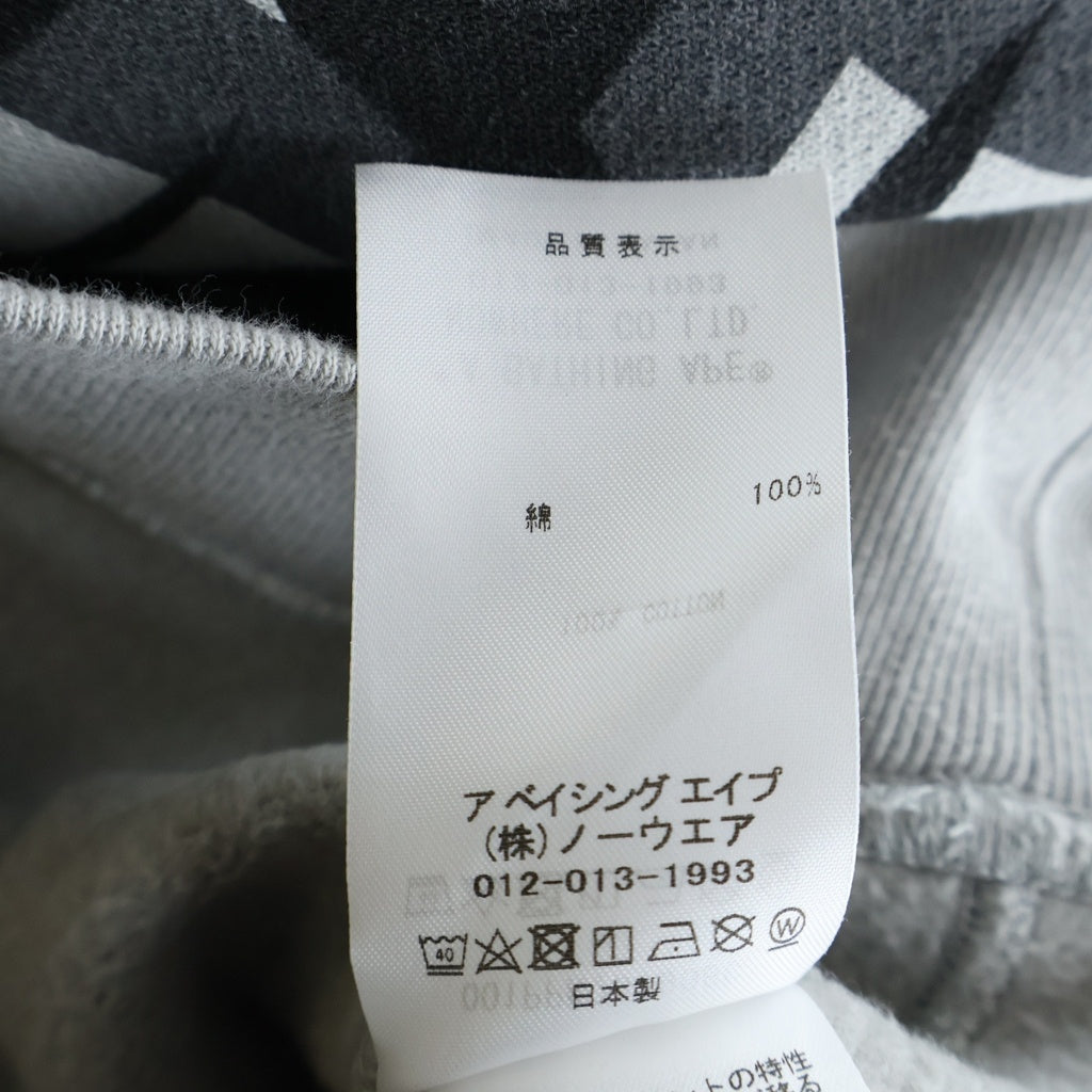A BATHING APE(アベイシングエイプ) ×NEIGHBORHOOD TRIBAL CAMO HALF ZIP ネイバーフッド トライバルカモ ハーフジップ スウェット グレー 001PPK731908C