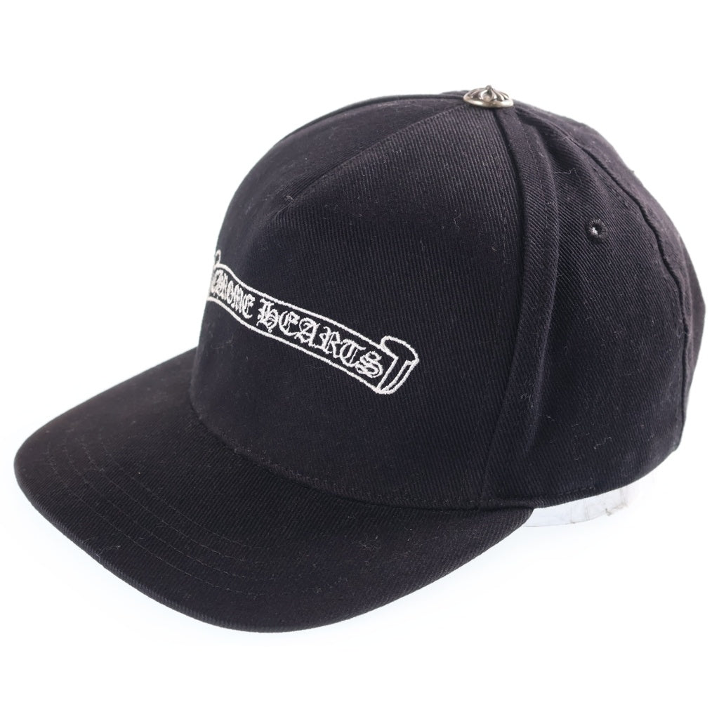 CHROME HEARTS(クロムハーツ) HAT BSBL CH SCROLL CAP DENIM BLACK スクロールラベル クロスボール付きデニムベースボールキャップ 帽子 ブラック