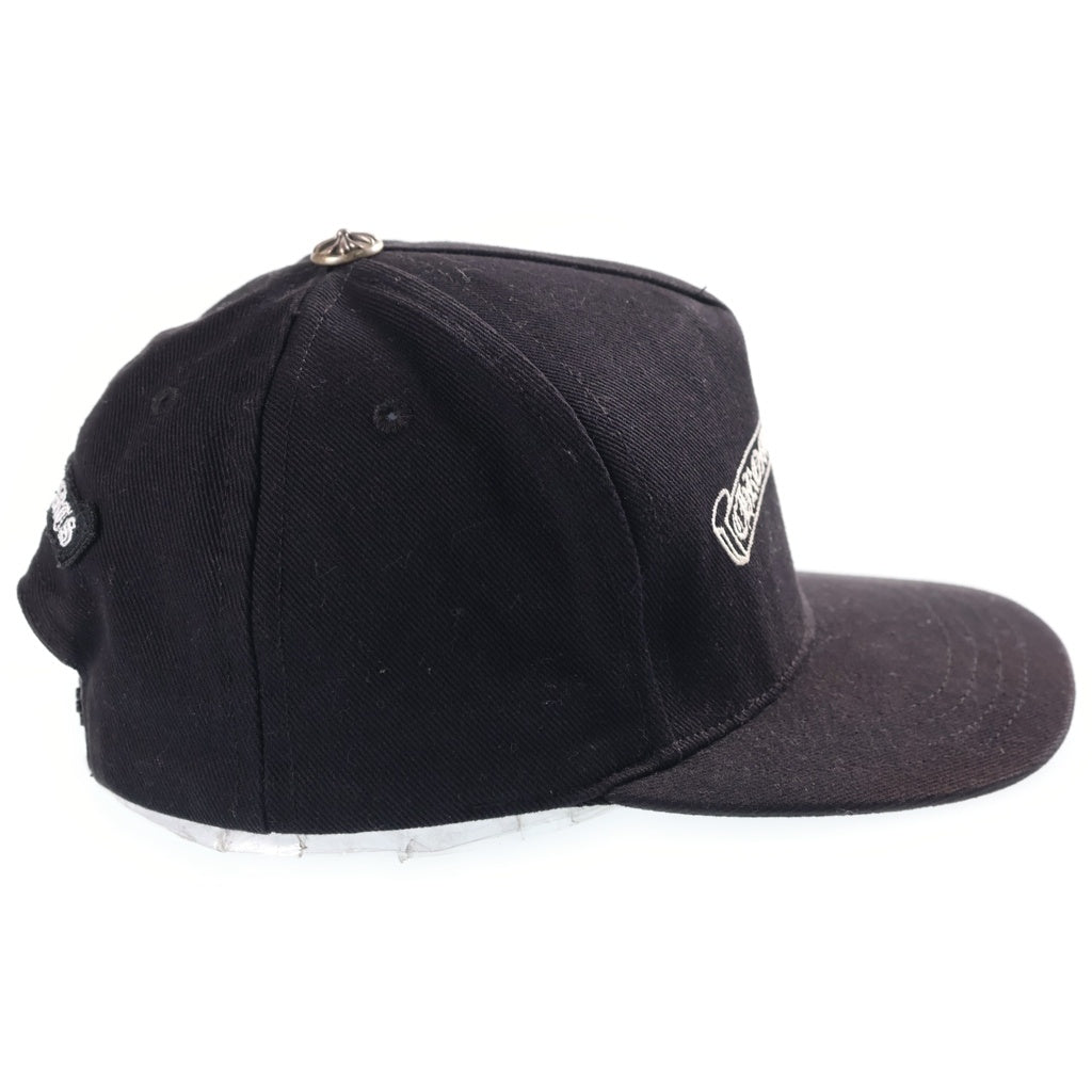 CHROME HEARTS(クロムハーツ) HAT BSBL CH SCROLL CAP DENIM BLACK スクロールラベル クロスボール付きデニムベースボールキャップ 帽子 ブラック