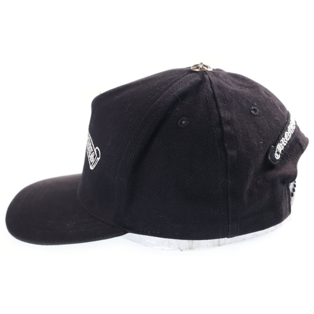 CHROME HEARTS(クロムハーツ) HAT BSBL CH SCROLL CAP DENIM BLACK スクロールラベル クロスボール付きデニムベースボールキャップ 帽子 ブラック