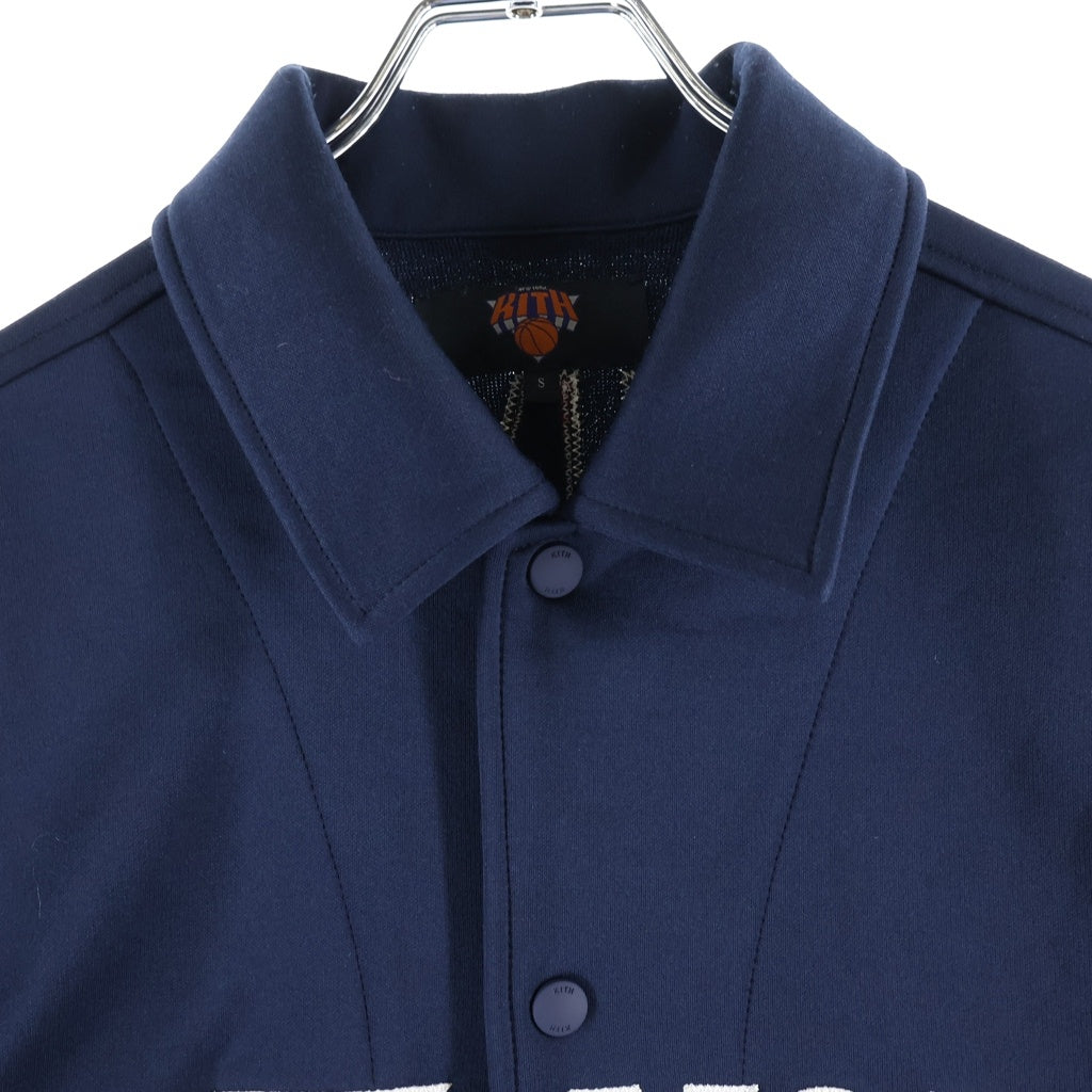 KITH(キス) ×NEW YORK KNICKS BERNARD KING WOODPOINT SHIRT ベースボール半袖シャツ ネイビー