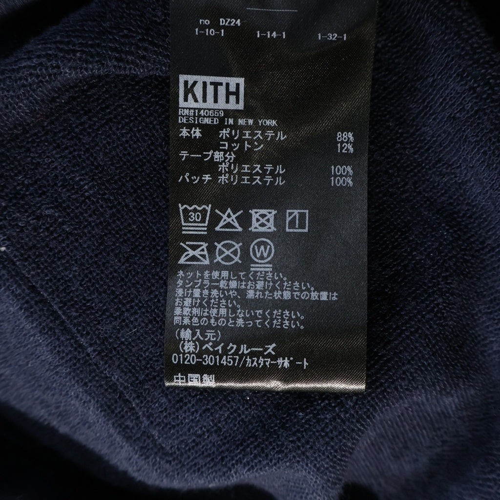 KITH(キス) ×NEW YORK KNICKS BERNARD KING WOODPOINT SHIRT ベースボール半袖シャツ ネイビー