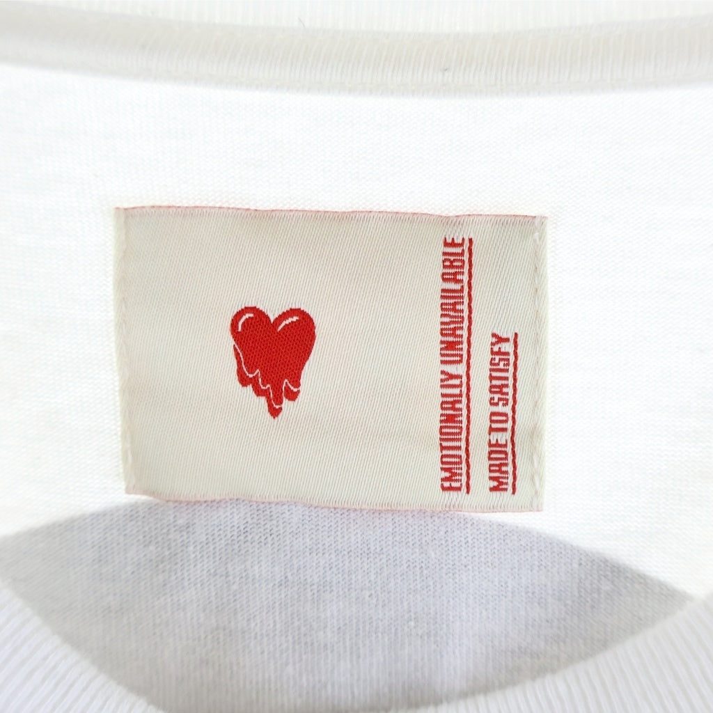 A BATHING APE(アベイシングエイプ) ×EMOTIONALLY UNAVAILABLE BABY MILO プリント半袖Tシャツカットソー ホワイト