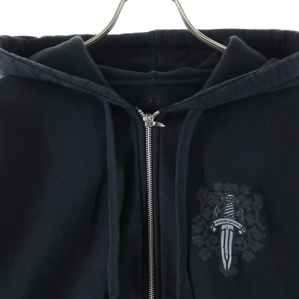 CHROME HEARTS(クロムハーツ) SWTSHRT HD ZIP バックヴァインダガープリントジップアップパーカー ブラック