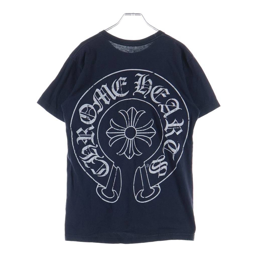 CHROME HEARTS(クロムハーツ) CH HORSESHOE ホースシュープリント 半袖Tシャツカットソー ブラック/シルバー