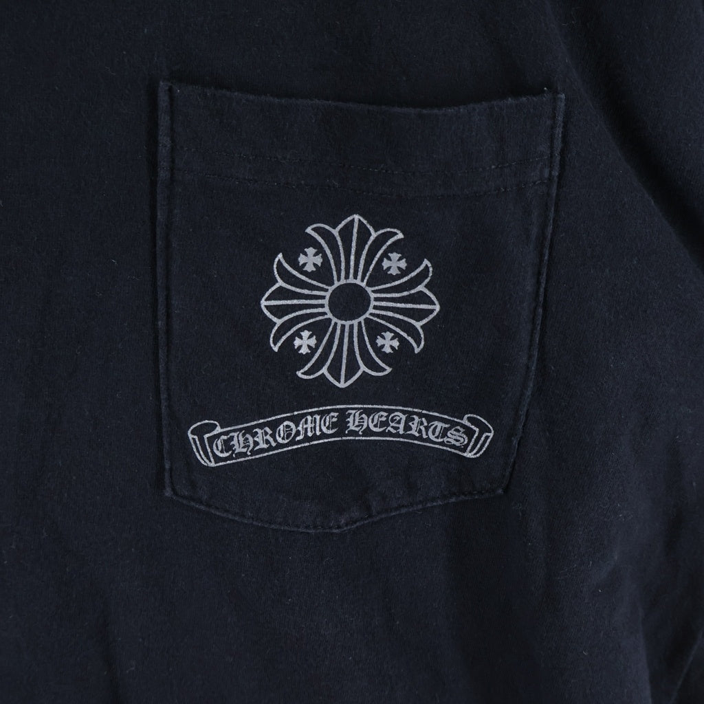 CHROME HEARTS(クロムハーツ) CH S/S フレームドクロス バック CHプラスプリント 半袖Tシャツカットソー ブラック