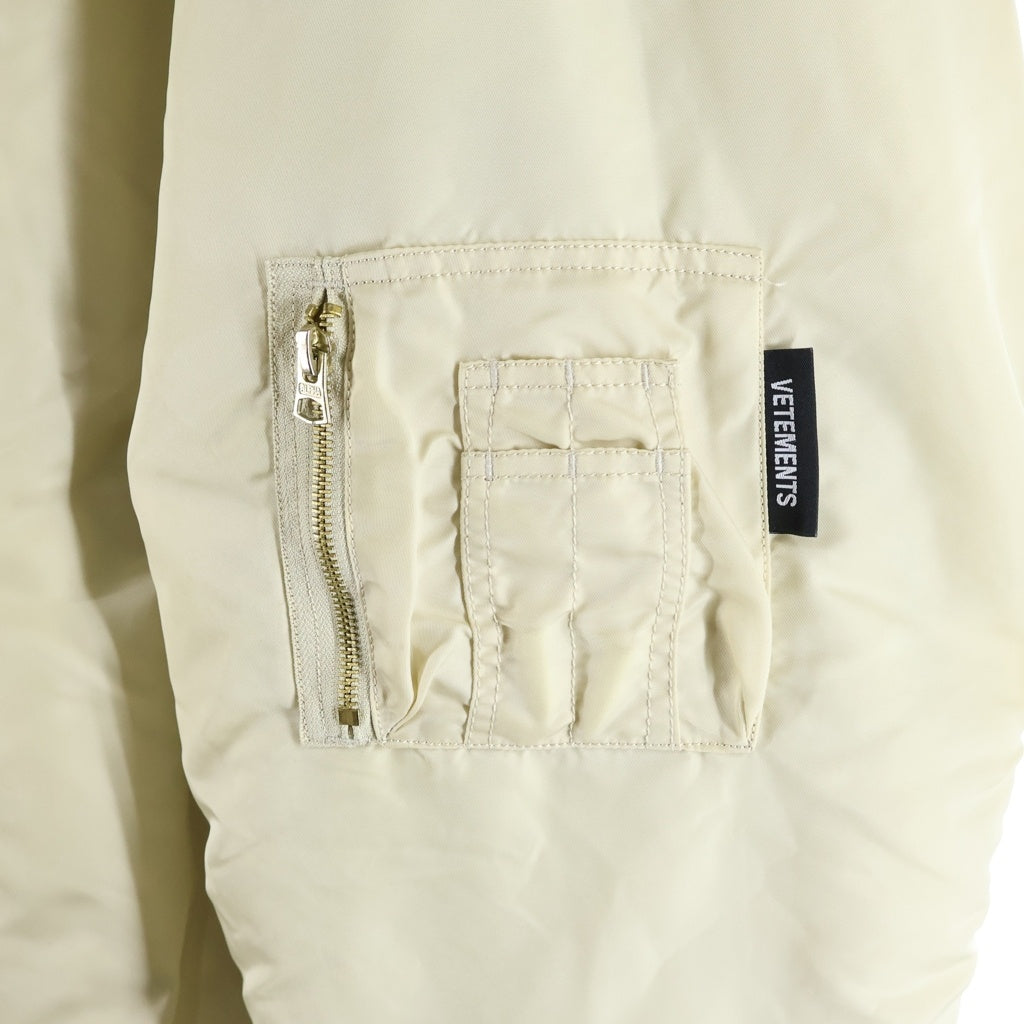 VETEMENTS(ヴェトモン) リバーシブルダブルジップ MA-1ブルゾンジャケット ブラック UAH21JA001